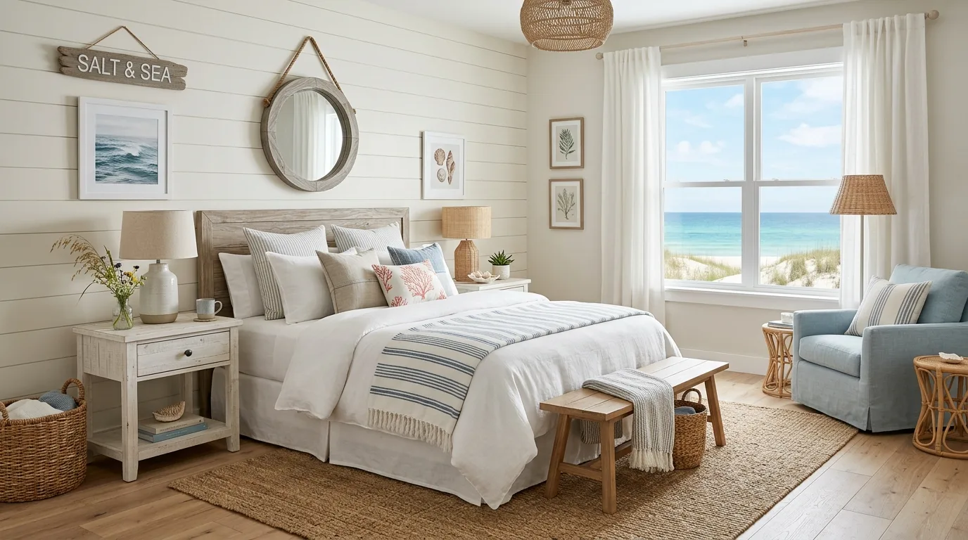 Finish with a bedroom that feels breezy and restorative inspiration for a coastal bedroom.